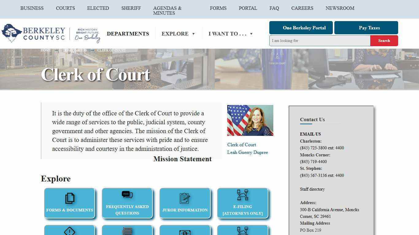 Clerk of Court – Berkeley County Government